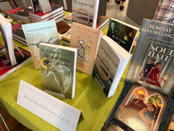 Books on
                      display